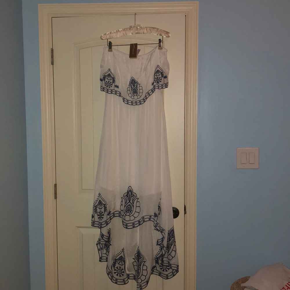 Beautiful White and Blue Dress